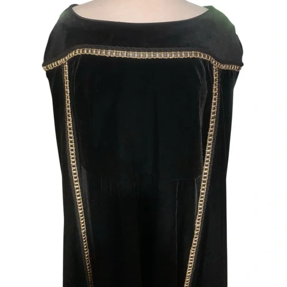 Vintage 90’s Donna Vina Couture black velvet boatneck midi dress size 16 - Picture 2 of 9